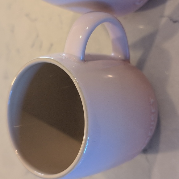 Le Creuset Stoneware Coupe Mugs, Pink Set Of Two, - Picture 6 of 6